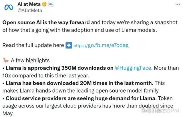 全球3.5亿下载量破纪录，Llama家族暴涨10倍，开源帝国掀AI革命