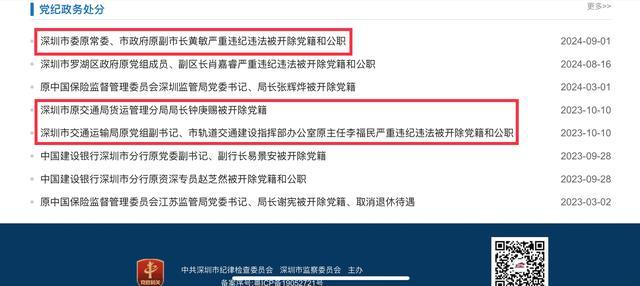 黄敏被双开 曾是北极鲶鱼爷爷的上级 深圳交通系统反腐再掀波澜