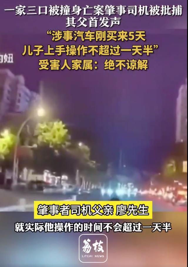 一家三口被撞身亡案司机父亲发声