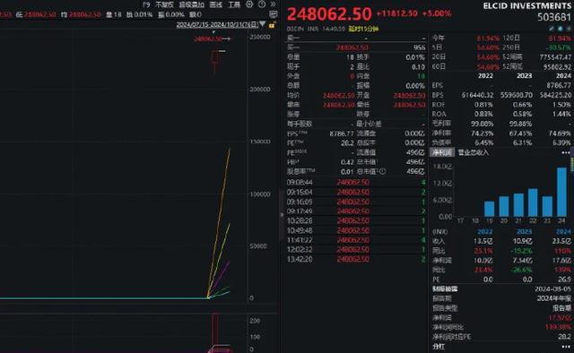 印度一支个股暴涨6.69万倍