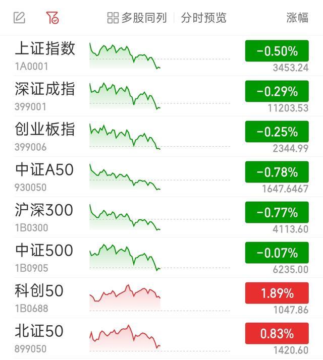 沪指高开低走跌0.5% 半导体板块领涨市场