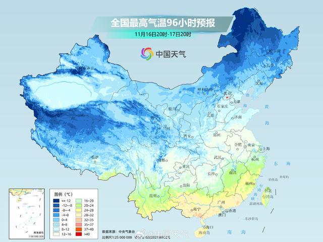 降温预报图冻到发紫了 强冷空气将至气温骤降