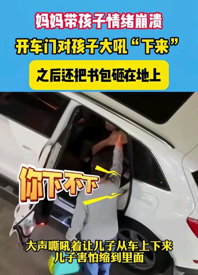 妈妈带孩子情绪崩溃大喊“下车”