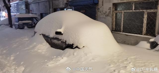 黑龙江鹤岗的雪好大啊 积雪深度创纪录