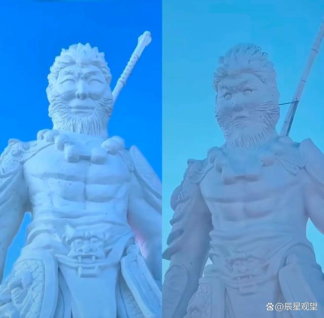 雕刻师回应悟空雪雕被吐槽 角度与完工状态影响观感