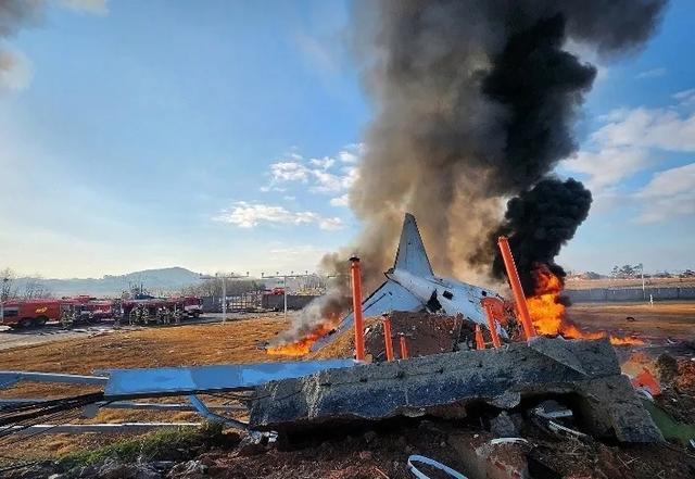 韩国客机遭鸟击画面曝光！空中出现烟尘，撞击瞬间清晰可见