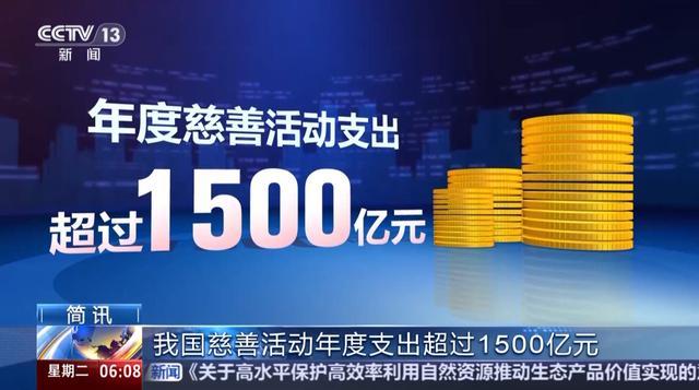 我国慈善活动年度支出超1500亿元