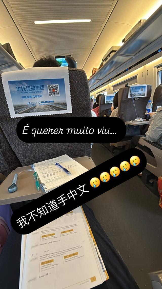嫂子还得多练！塞鸟妻子高铁上感慨中文太难：我不知道“手”中文 高铁学中文挑战大