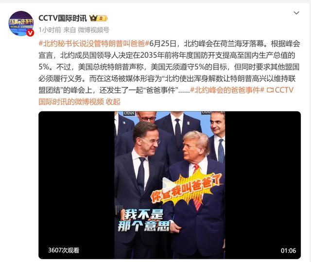 北约秘书长称没叫特朗普爸爸 言论引发争议
