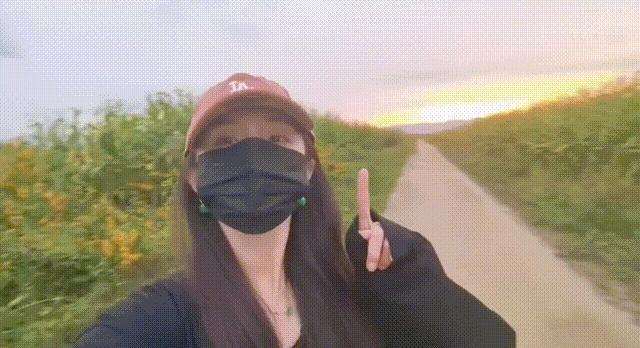 杨幂去了龙井日本遗址博物馆