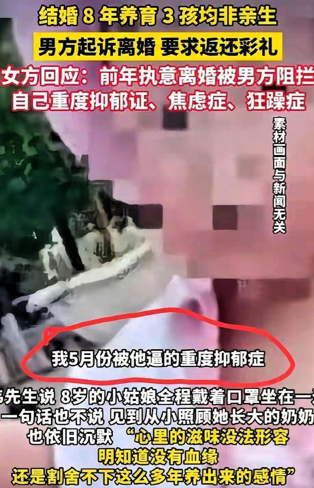 3孩非亲生案男方称有人背后教女方说话 谎言与真相交织