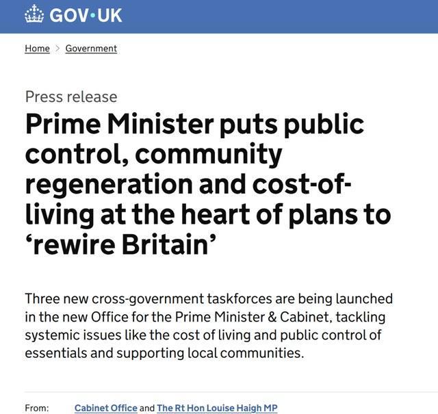 英国政府要求民众提前存粮存水 应对极端天气预警