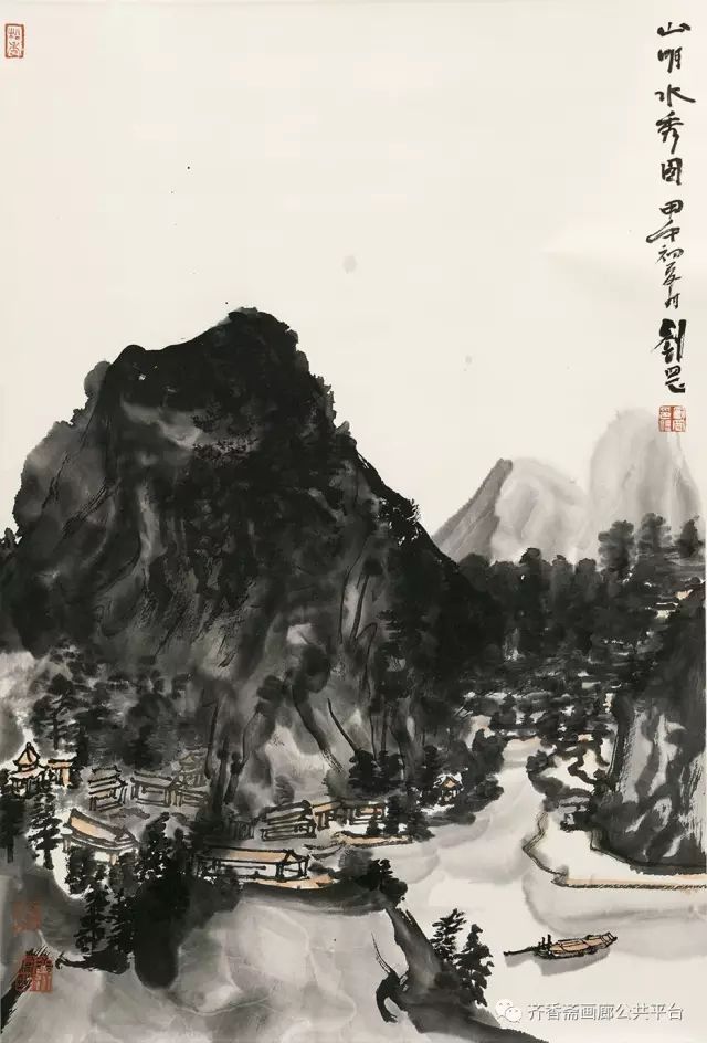 纵横天地间著名画家刘罡山水画的笔墨心象