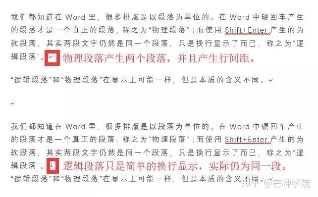 word中软回车键和赢回车键的区别