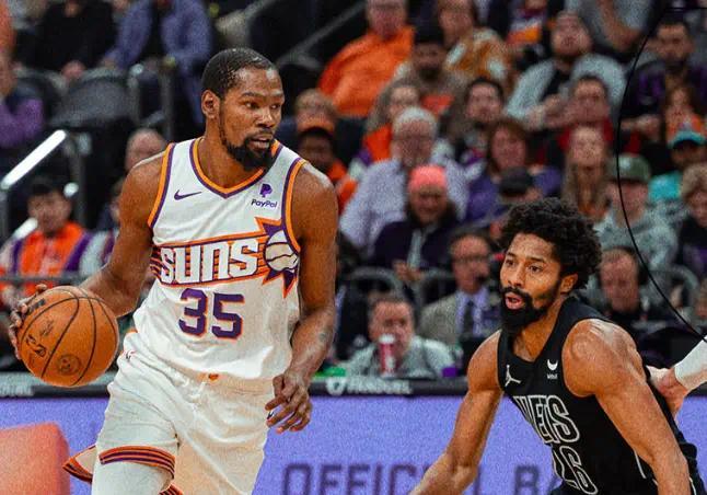 太阳坐镇主场别忘了我有突破!杜兰特连续跳投不中后 突破篮下打停篮网