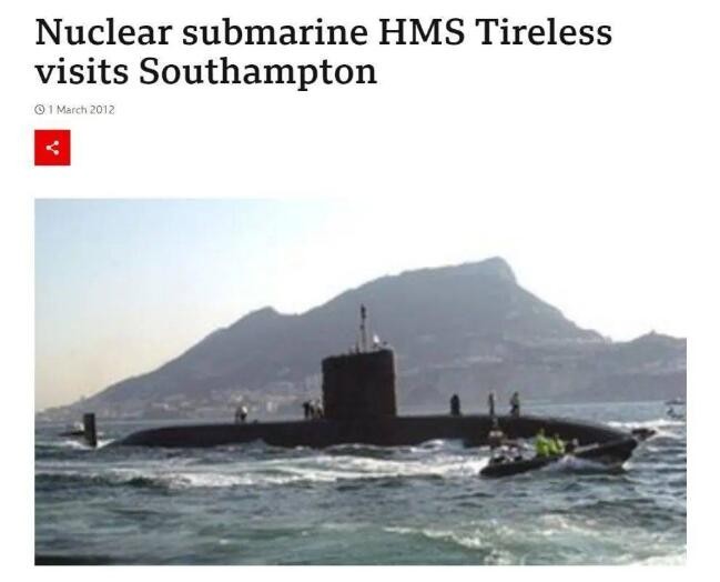 英国核潜艇在俄海域被击中?假的