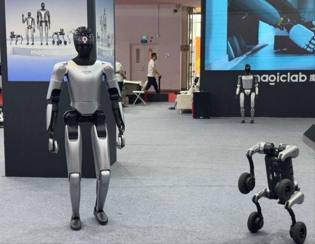 机器人大会：展台水泄不通 观众眼里放光！