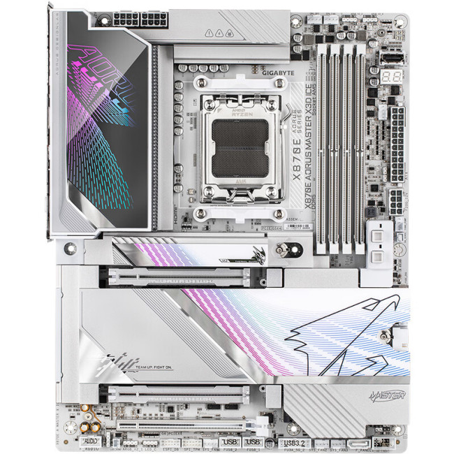 技嘉 X870E AORUS MASTER X3D ICE“超级冰雕”次旗舰主板上市，4999 元