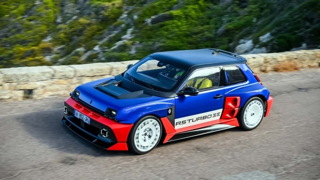 雷诺推出纯电“小钢炮”新车 5 Turbo 3E:555 马力轮毂电机,漂移更轻松