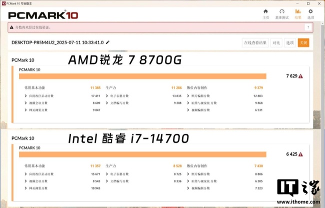 IT之家评测室商用场景低耗优于竞品,AMD 锐龙 7 8700G 处理器评测