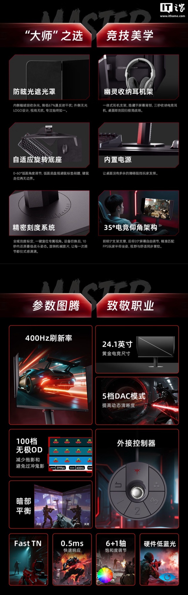 1080P 400Hz 内置电源，KTC 推出 24.1 英寸显示器“大师 25M1”