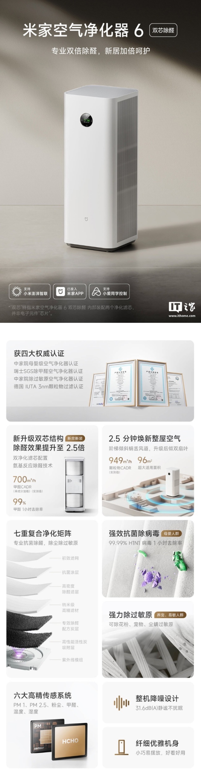 小米米家空气净化器连续十年中国线上销量第一，出货量突破 2500 万台