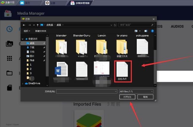 蓝叠模拟器如何导入电脑文件