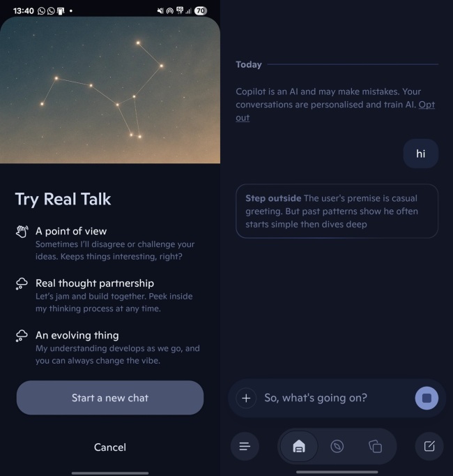 让 AI“说人话”：微软 Copilot 上线测试 Real Talk，真诚和你对话