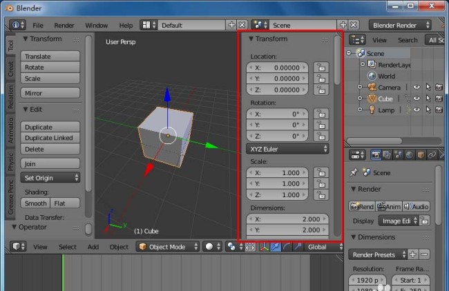 blender怎么设置隐藏场景坐标轴线