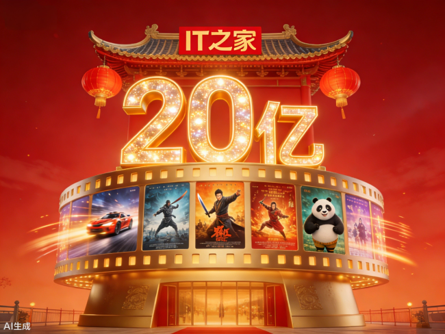 2026 年度票房超 20 亿元,六部国产影片官宣定档春节档