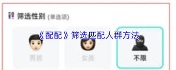 配配如何设置匹配人群