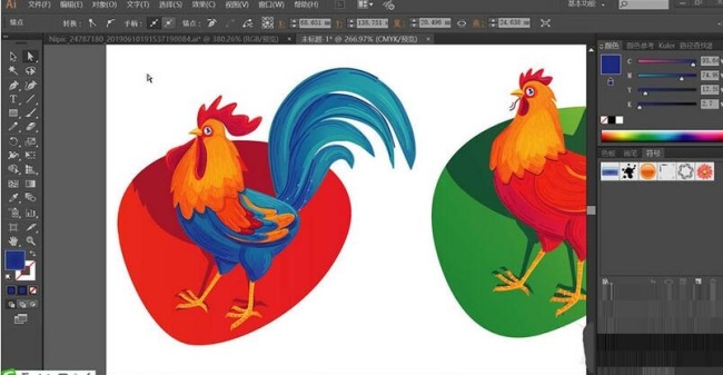 ai如何画出大公鸡图标