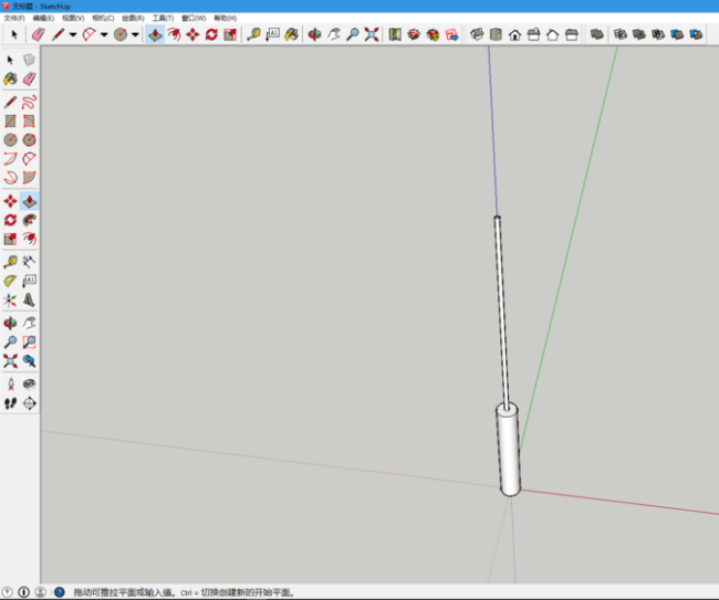 sketchup怎么创建一个羽毛球拍的模型