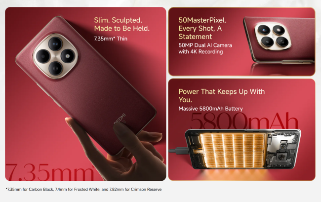 小米 REDMI Note 15 5G 特别版海外发布：皮革纹理后盖，摄像头降级为 5000 万像素