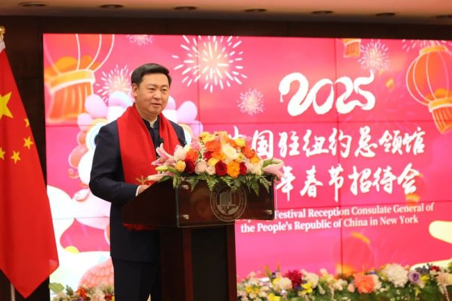 驻纽约总领馆举办2025年春节招待会