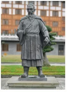 姜子牙雕像，位于四川阆中的中国保宁醋文化博览园