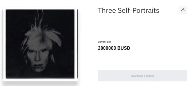 安迪·沃霍尔，三幅自画像NFT（部分）Andy Warhol, Three self portraits, 1986图片来源于：Christie’s的官方网站