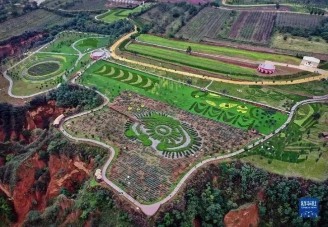 仰韶村国家考古遗址公园俯瞰图。