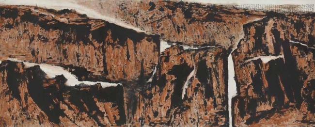 《黄河黄塬图》164cm × 367cm