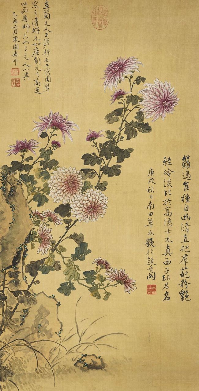 故宫藏画里的“持螯赏菊”：写得东篱秋一株