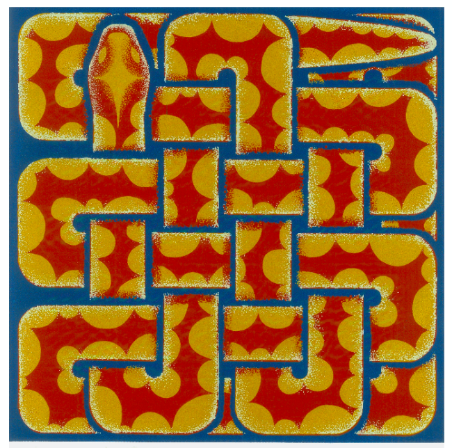 王乃一《迷螣盘影》丝网 24x24cm 2024年