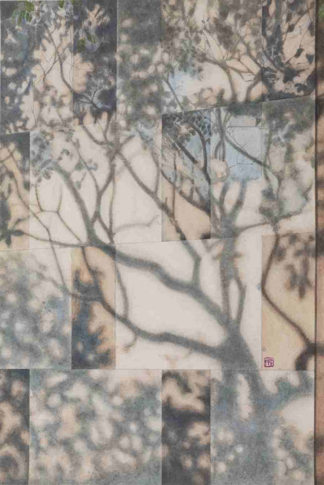 《淡月筛林影》67x50cm 邢斯恬
