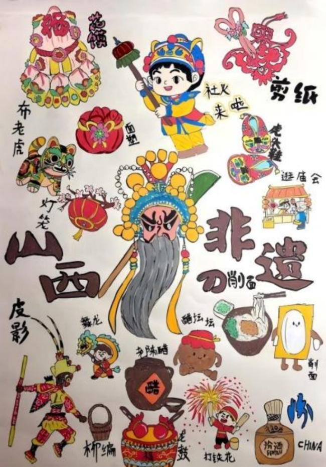 少儿画笔下的非遗生活画卷