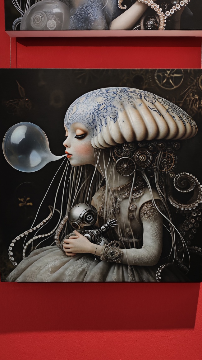 “与AI共生”AIGC艺术作品展在798国际艺术交流中心开幕