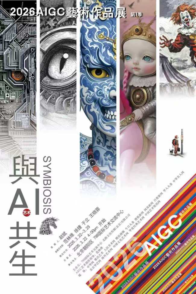 “与AI共生”AIGC艺术作品展在798国际艺术交流中心开幕