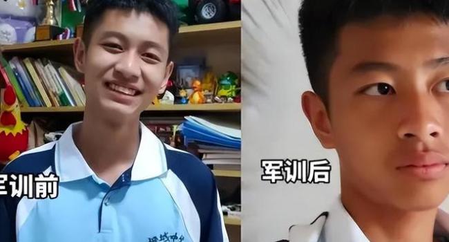 “我晒成了我奶奶”,学生军训前后对比图火了