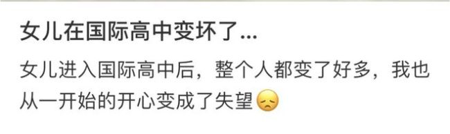 我女儿在国际高中变坏了...