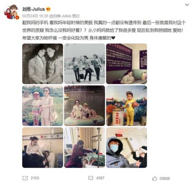 刘维为照顾患癌母亲宣布暂退娱乐圈，已解散工作团队