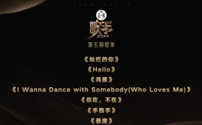 《歌手2024》歌单发布 将迎张钰琪等两位揭榜歌手 