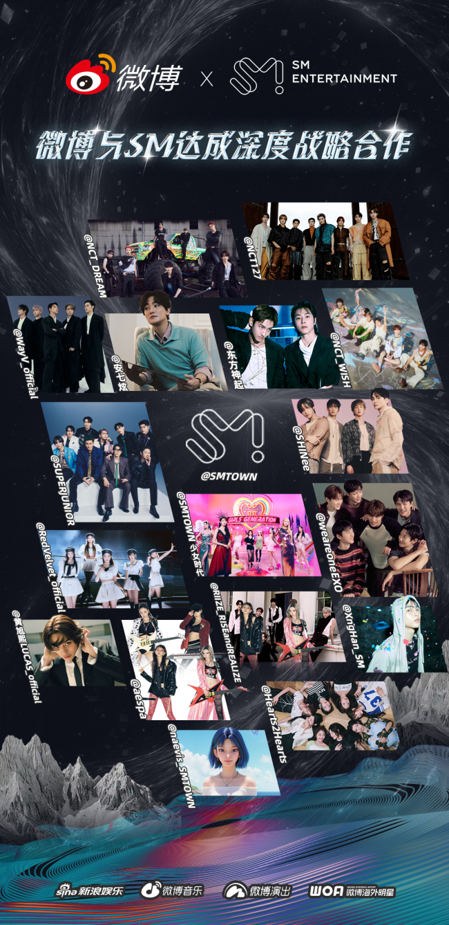 微博与韩国SM娱乐达成战略合作,携手拓展海外娱乐生态新格局